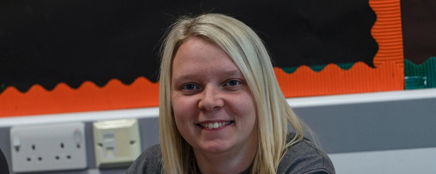 Mature student in a classroom